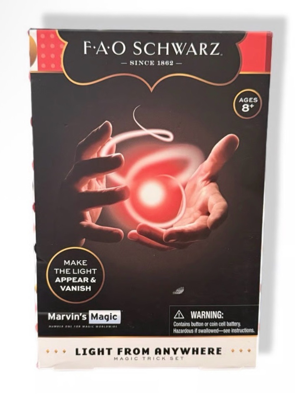 FAO Schwarz Magic Trick Set — Black & Red Light